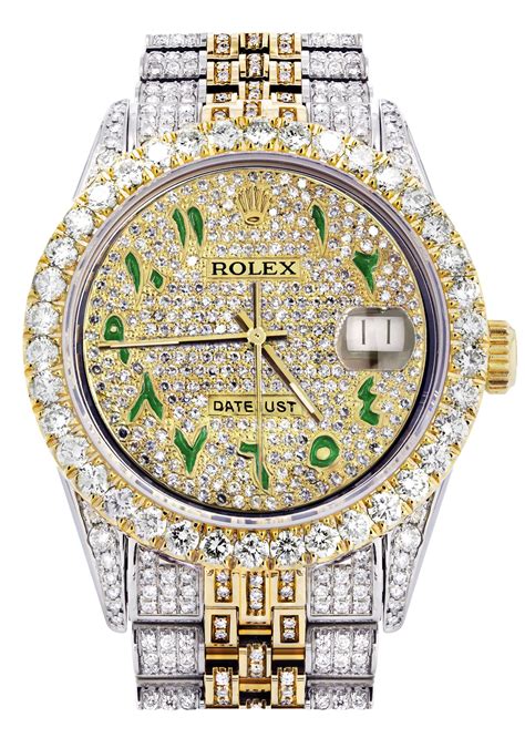 iced out two tone rolex|iced out Rolex gold chain.